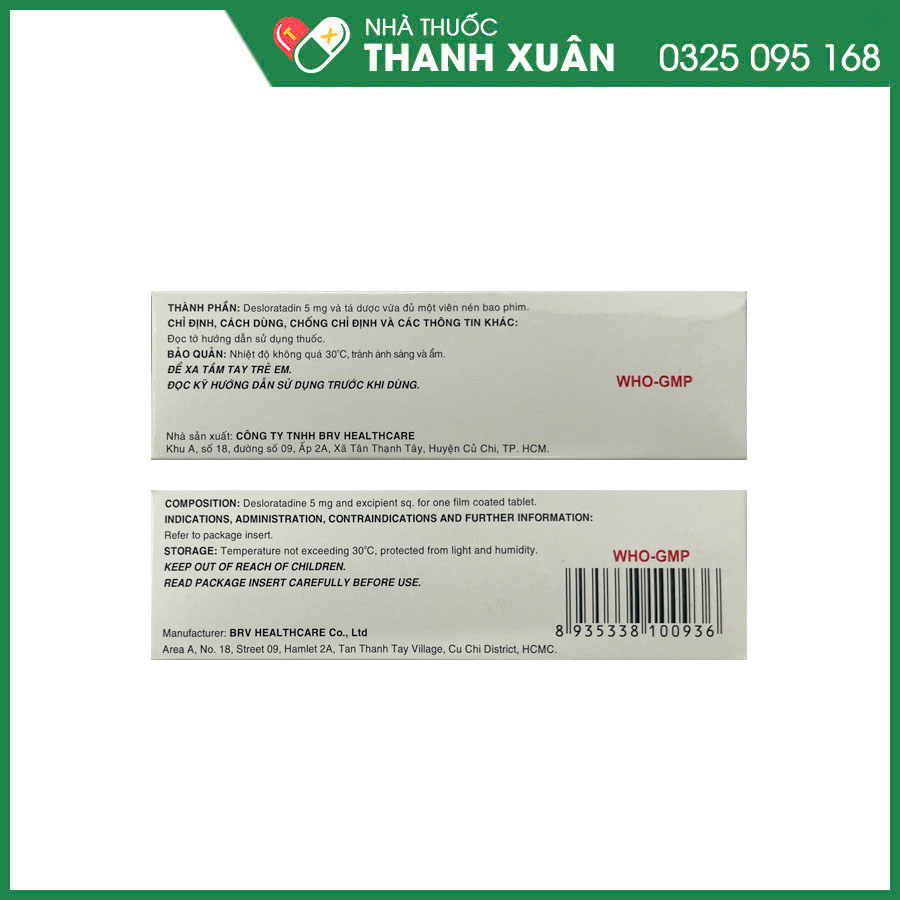 SEDNO thuốc điều trị viêm mũi dị ứng, nổi mề đay tự phát mãn tính